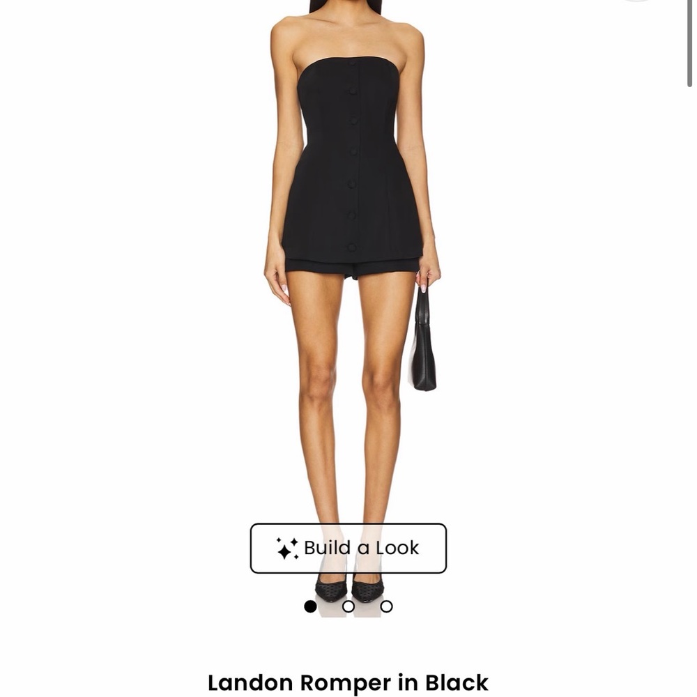 Black Strapless Romper